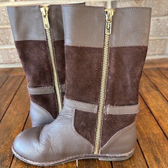 Janie and Jack Girls Size 12T Brown Riding Boots - Picture 9 of 13